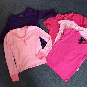 Lot 6-6X girl Tees, Short sleeved & longsleeved